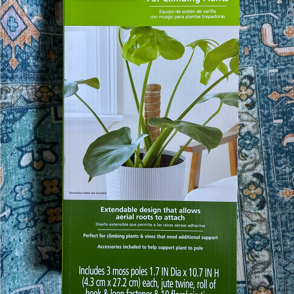 Mainstays Moss Pole Support Kit set of 3 poles